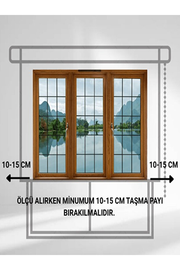 Ince Krem Keten Katlamalı Perde - 5