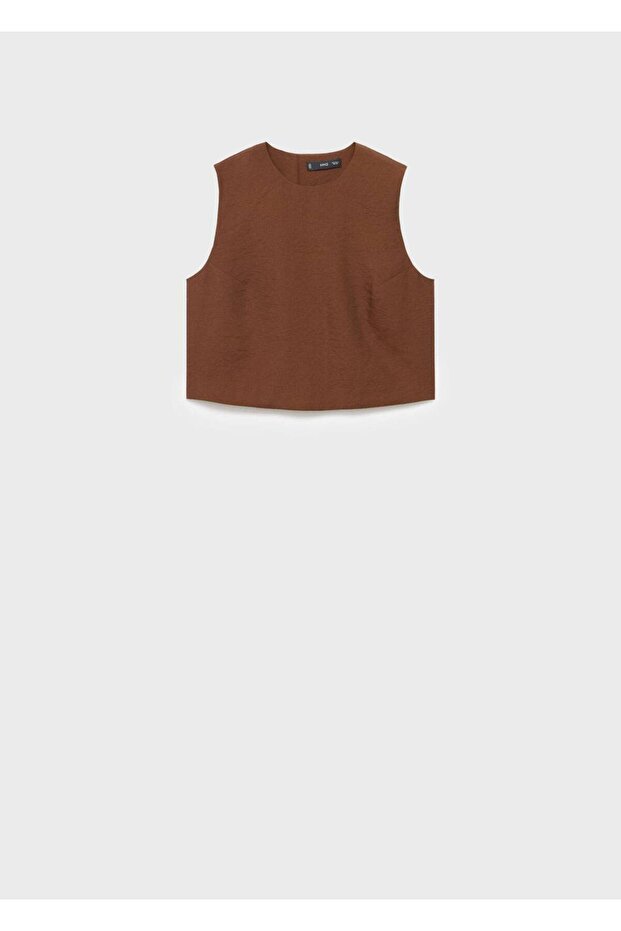 Düğmeli kısa bluz - 3