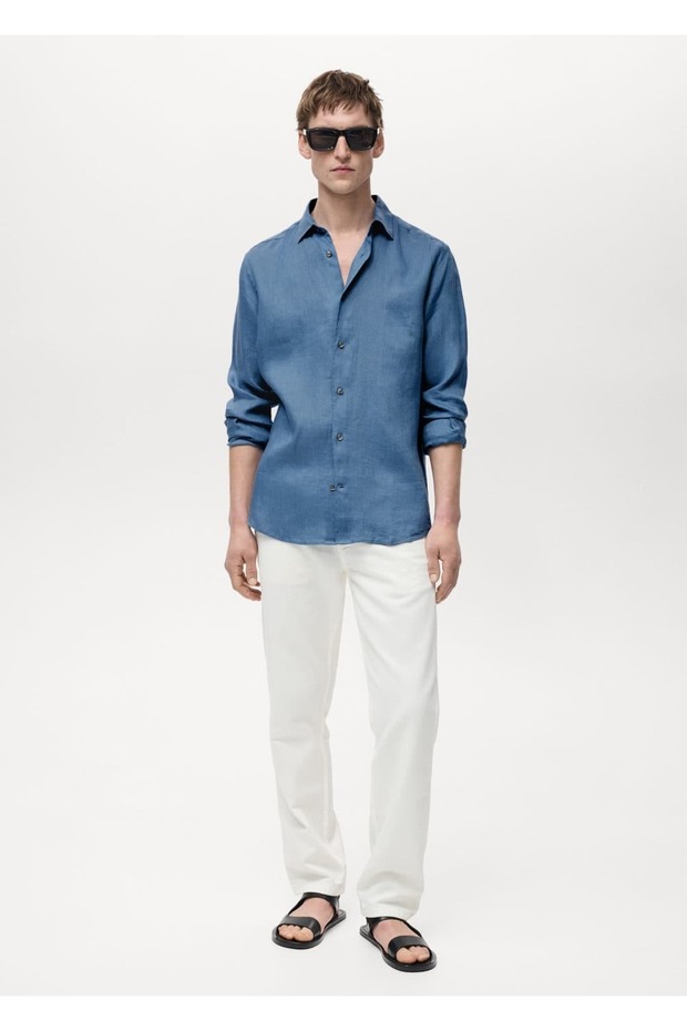 %100 keten gömlek - 2