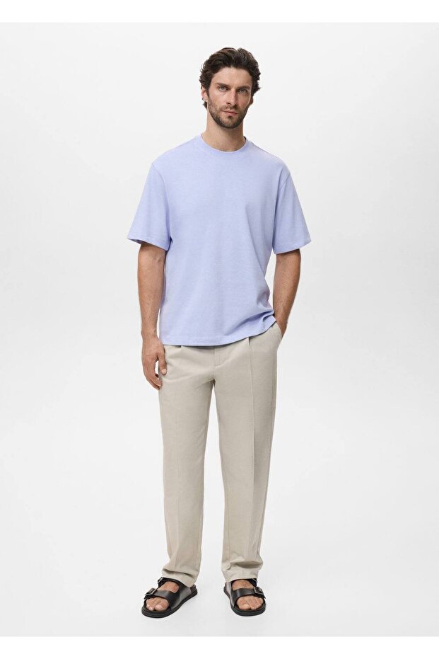 %100 pamuklu rahat kesim tişört - 2