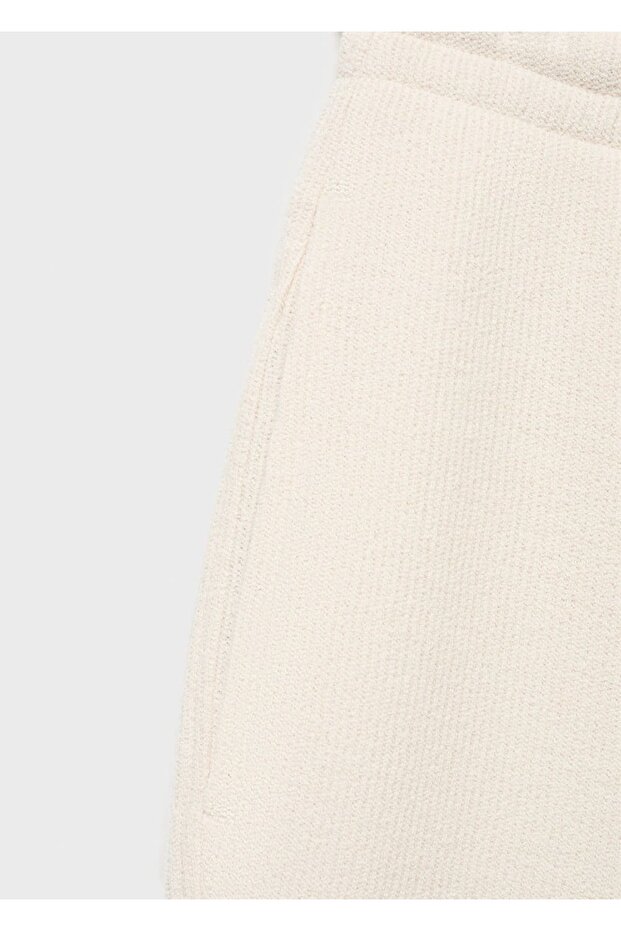 İpli pamuklu bermuda şort - 7