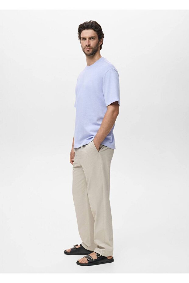 %100 pamuklu rahat kesim tişört - 5