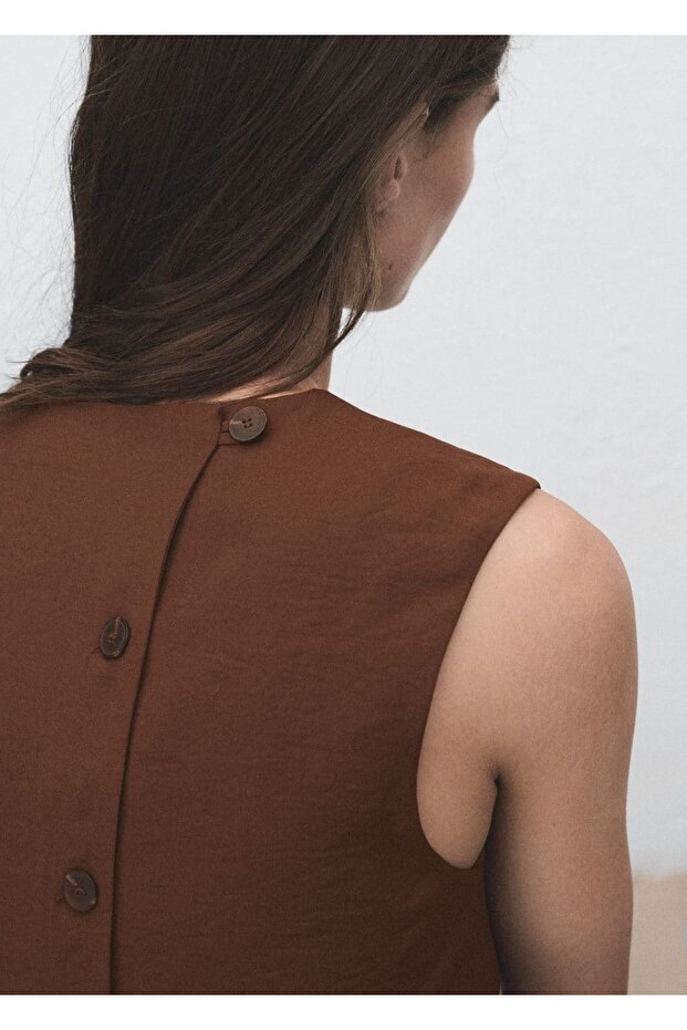 Düğmeli kısa bluz - 7