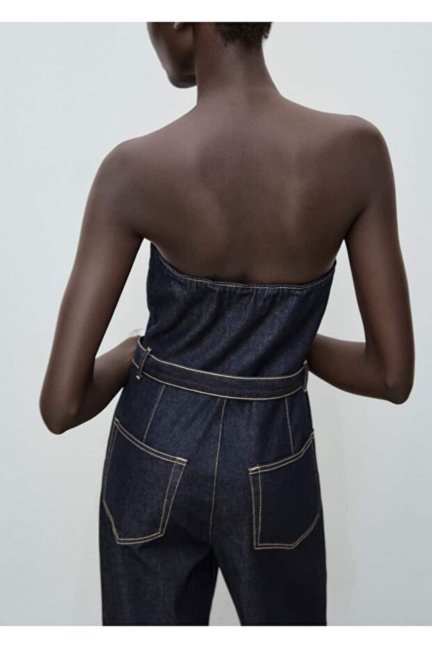Straplez denim tulum - 6