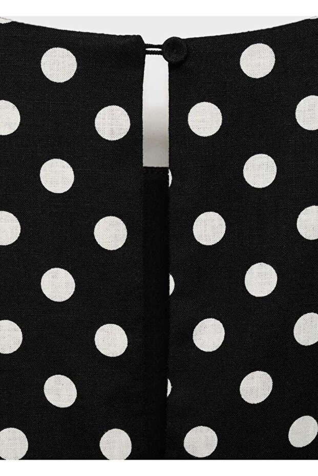 Puantiyeli kemerli tulum - 8