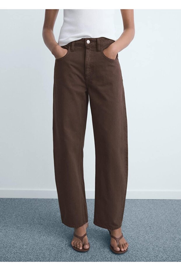 High-Waisted Barrel Jeans