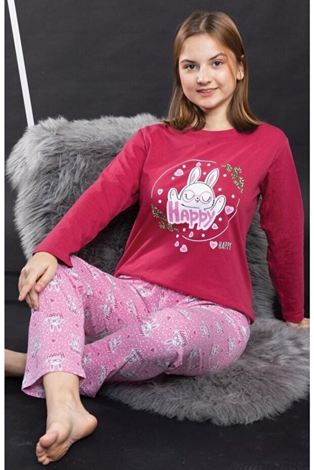 Seasonal Pajamas with Long Sleeve Rabbit Figure
