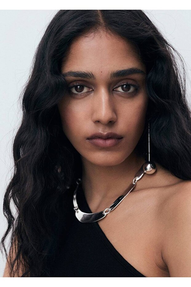 Asimetrik triko elbise - 8