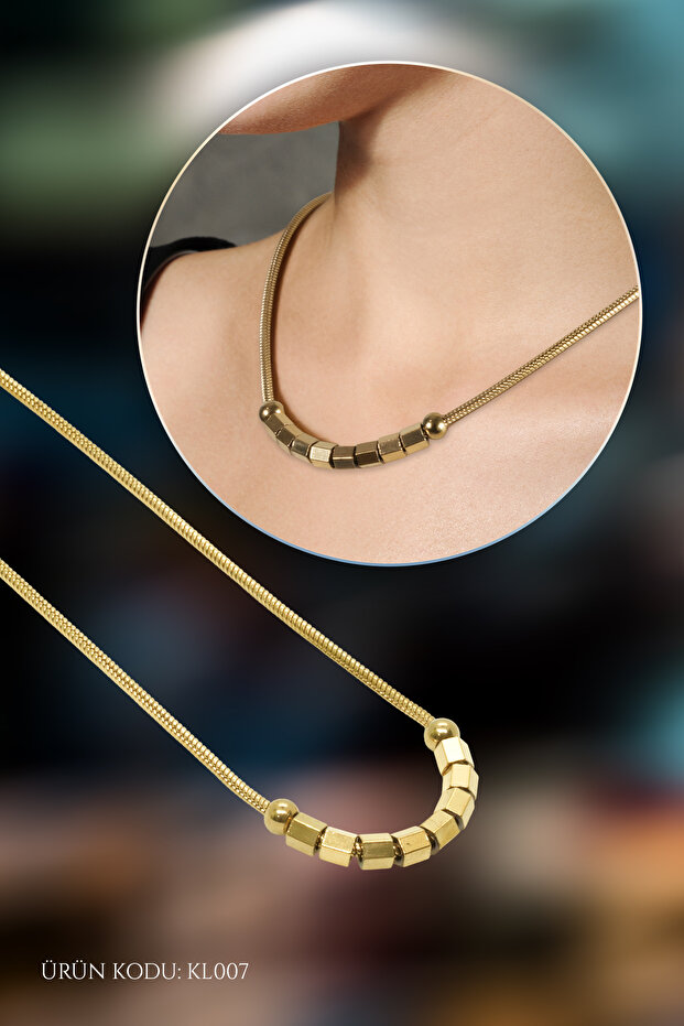 Altın Renk Kolye - 1