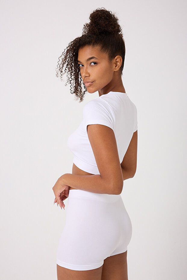 3'lü Kadın Dikişsiz Basic Boxer - 5