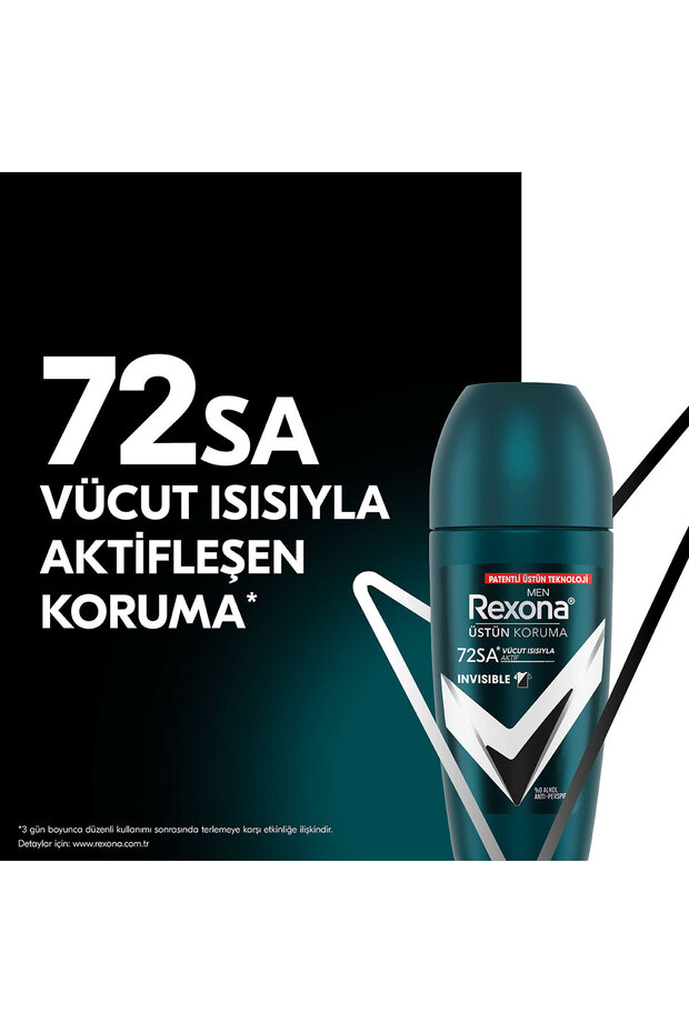 Üstün Koruma Erkek Roll On Deodorant Invisible 72 Saat Kesintisiz Koruma 50 ml x2 - 4