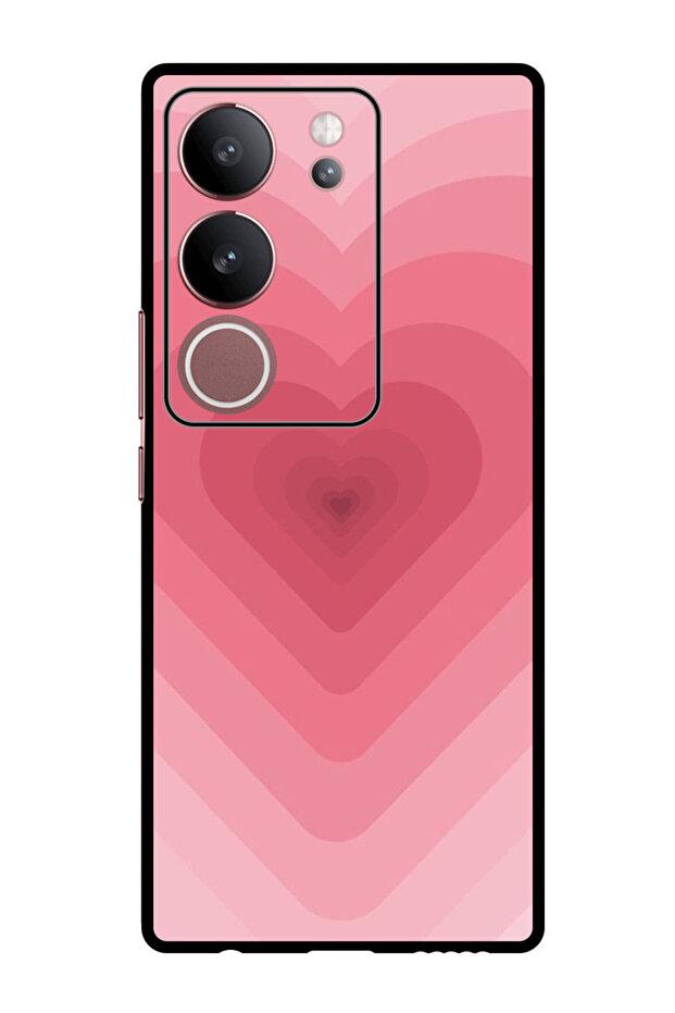 Protective Case Anti Scratch Shock Proof Bumper Cover For Vivo V29 - V29 Pro Pink hearts (2)