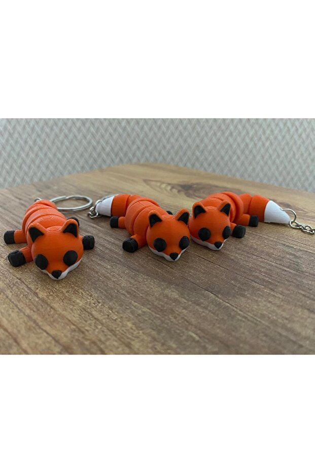 Cute Fox Keychain 3D - 3