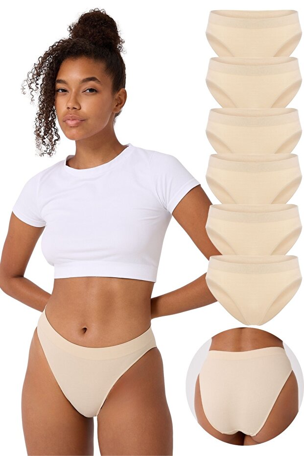 6'lı Dikişsiz Basic Kadın Slip Külot - 1