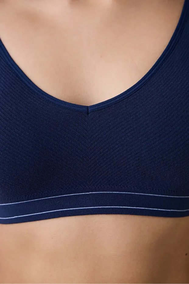 Seamless Lacivert Üst - 4