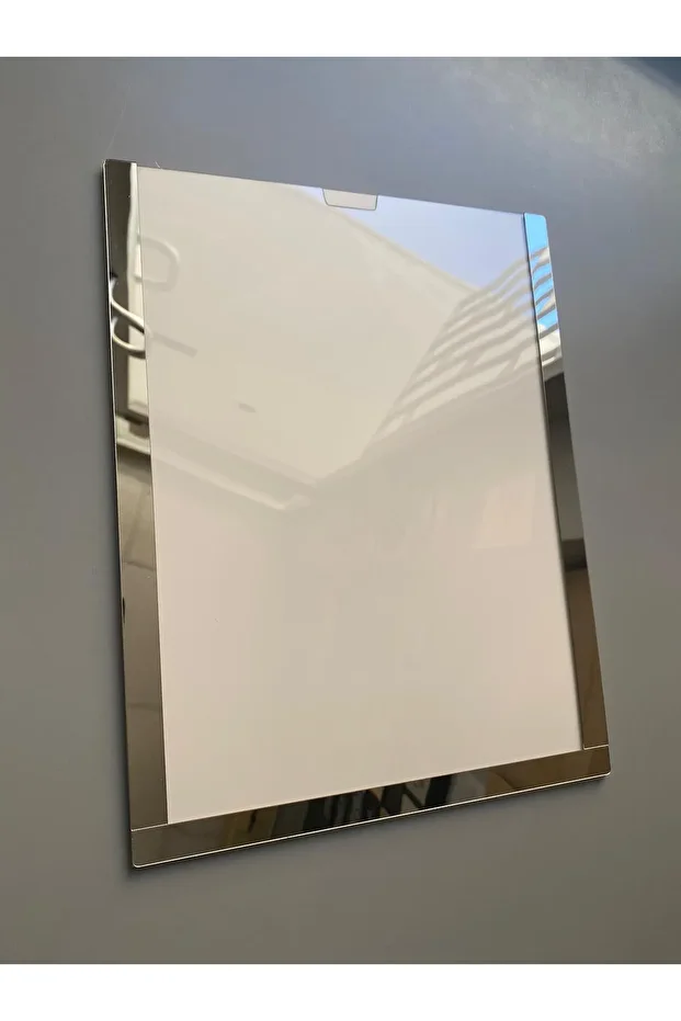 A4 Silver Mirror Document Frame Easy to Change Self-Adhesive Wall and Door Type Foil Holder - 1
