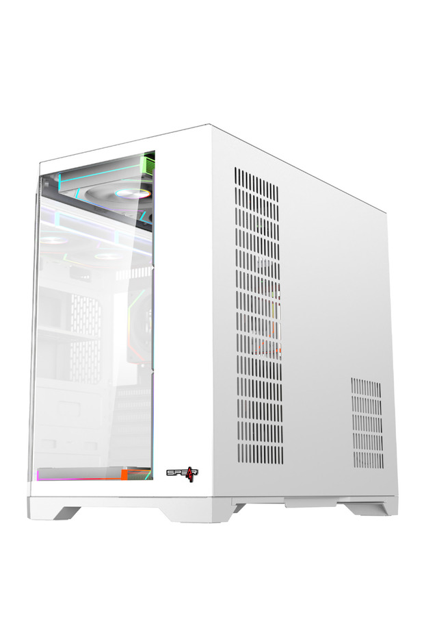 DOST 60 PLUS GAMING CASE Mid Tower ATX WITH 7 ARGB FANS AND REMOTE CONTROL white color - 5