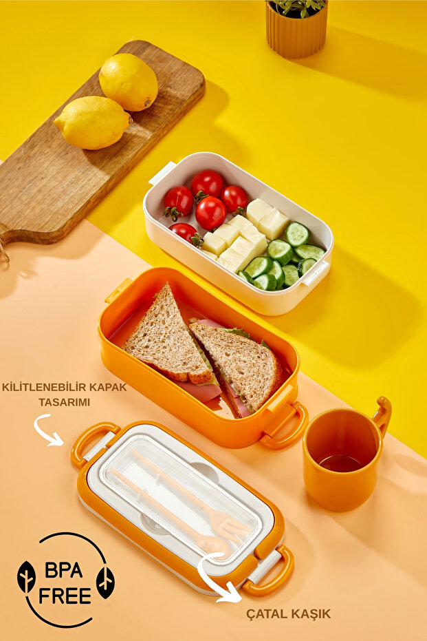 “2 Tiers – Practical Food Container for Office, School and Picnic”