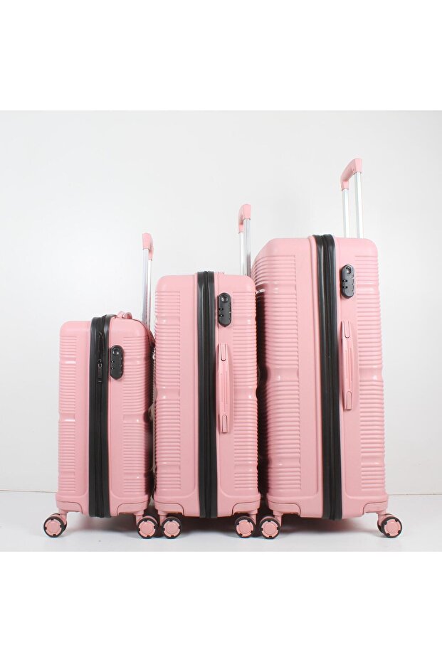 PP ÇİZGİLİ BAVUL 3'LÜ SET - 5