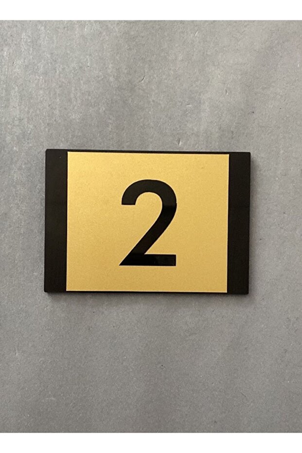 Minimal Gold Design Self Adhesive Circle Door Number -2