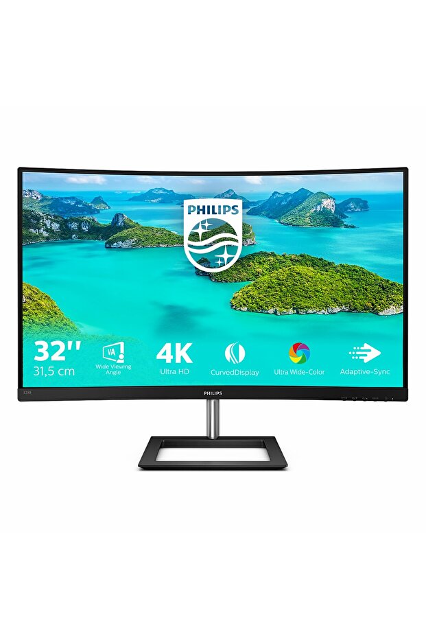 328E1CA 31.5" 60Hz 4Ms HDMI+DP UHD Adaptive-Sync VA Curved Vesa Monitör - 1