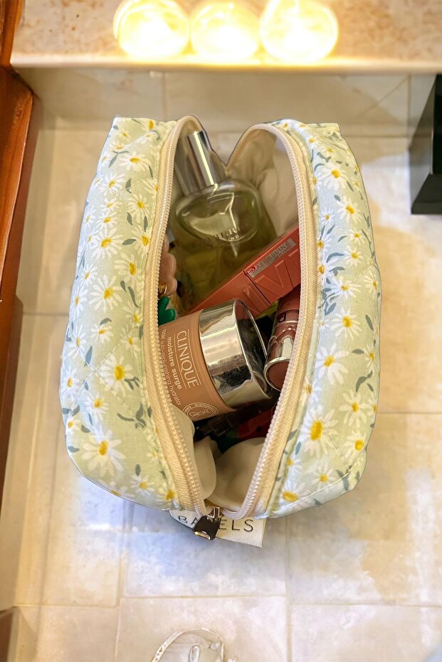 Daisy Patterned Makeup Bag - 2