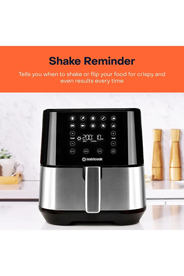 Air Fryer 2, 1700 Watts, Digital Control Panel Display, 10 Preset Programs, 5.5L, Brush SS/Black - 5