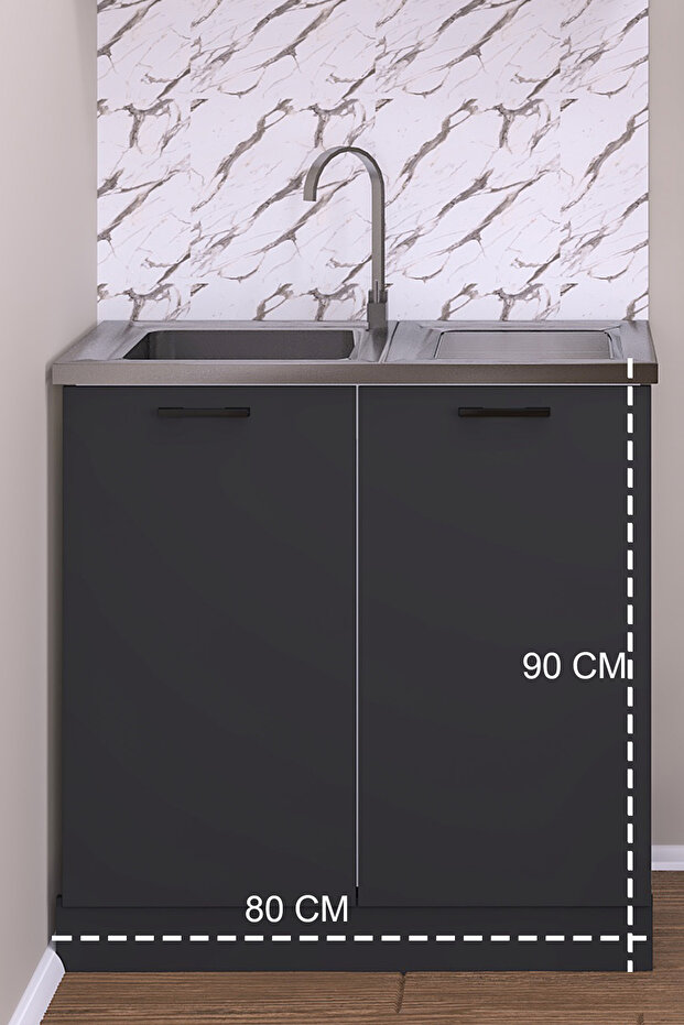 80 Cm Eylül Evyeli Mutfak Alt Modül - 4