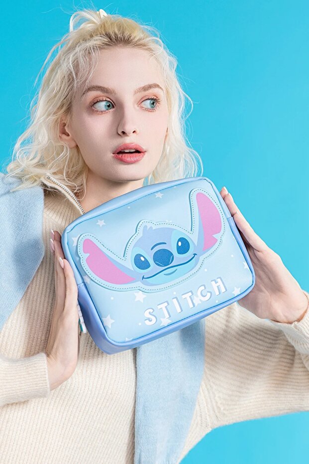Disney Lilo&Stitch Lisanslı Kare Kozmetik Çantası (L) - 1