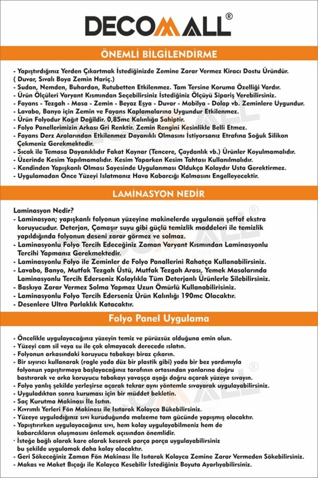 code140 Suya Dayanıklı Mutfak Banyo Zemin Mermer Mobilya Fayans Yapışkanlı Folyo (LAMİNASYONLU) - 7
