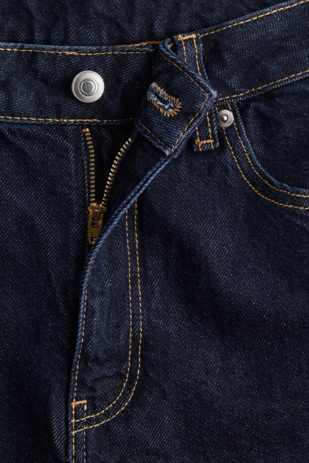 Yüksek Belli Kot Şort - 5