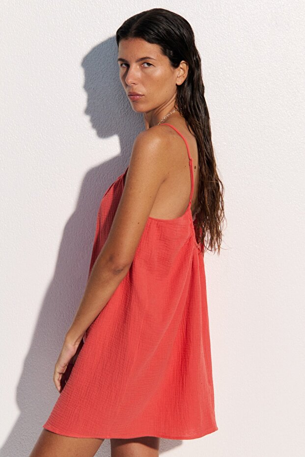 Muslin Plaj Elbisesi - 5