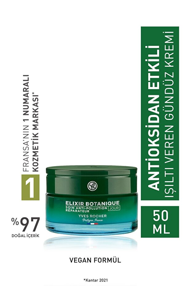 Day Cream - Anti-Aging Herbal Antioxidant Care / Elixir Botanique-50 Ml-20975