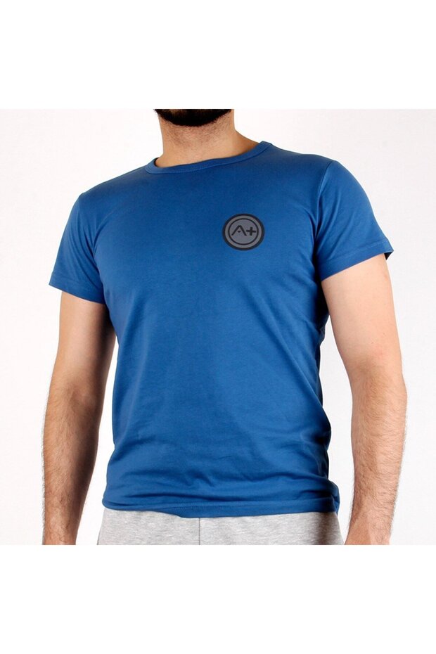 A+ Palermo Men's Dark Blue Basic T-Shirt 312-Palermo