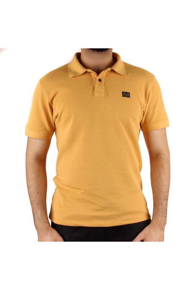 A+ Naples Men's Yellow Polo Neck T-Shirt 312-Naples