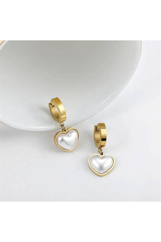 Steel Venetian Heart Earrings Gold |   Mother's Day Gift |   Woman
