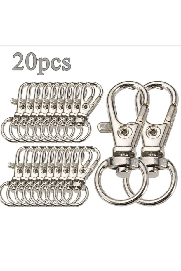 Bag Parrot Clip Silver Accessory 20 Pieces - Metal Accessory