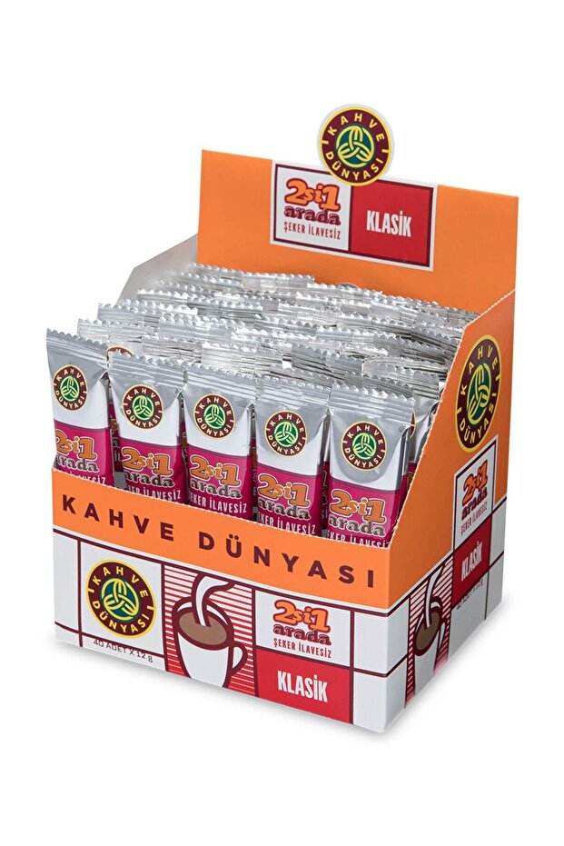 Kahve Dünyası 2 Li Fırsat Paketi 40 Adet 12 gr. 2 Si 1 Arada Şekersiz + 40 Adet 18 Gram 3’ü 1 Arada - 2
