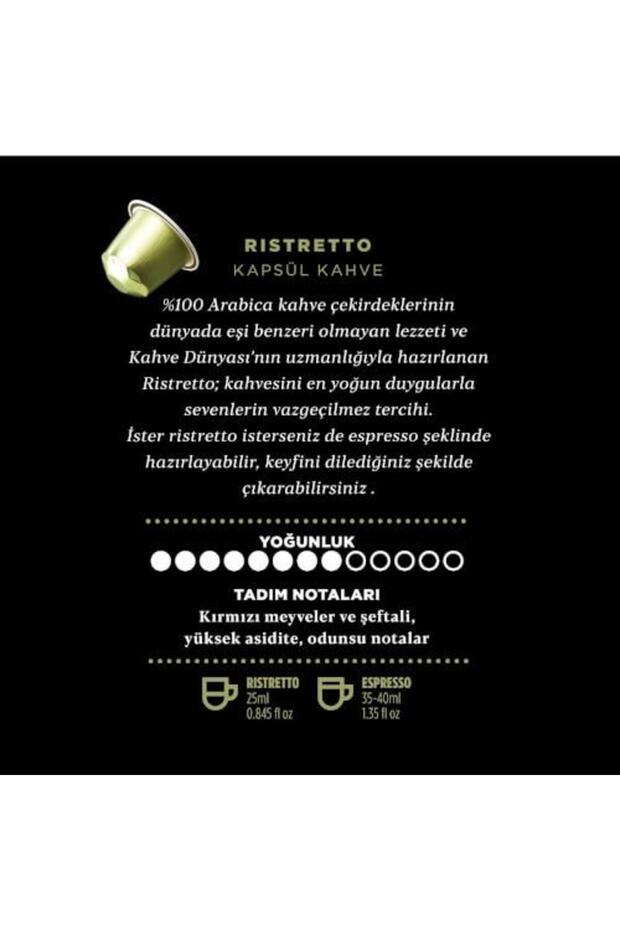 Kahve Dünyası 8 Master Rıstretto Kapsül Kahve x 5 Adet - 3