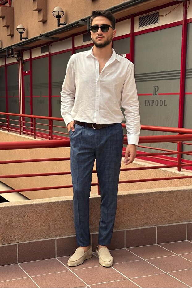 بنطلون بوليفيسكون منقوش للرجال - 3