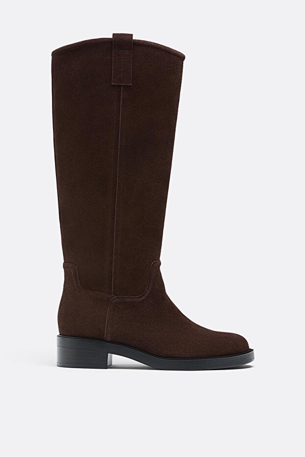 Düz Binici Deri Bot - 3