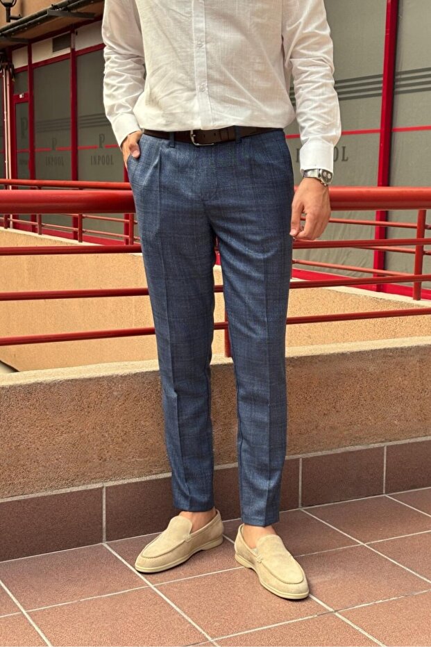 بنطلون بوليفيسكون منقوش للرجال - 1