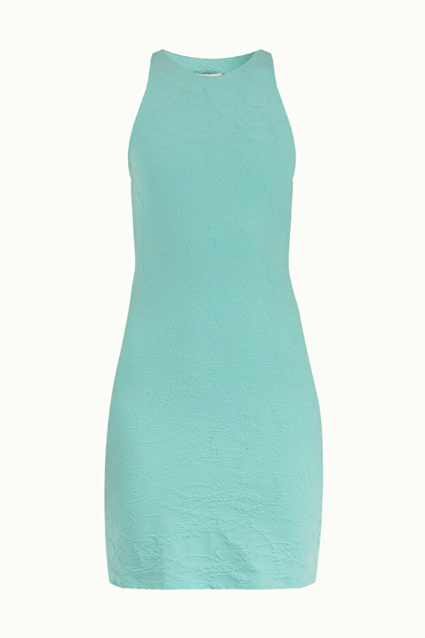 Yeşil Örme mini elbise 91860 - 5