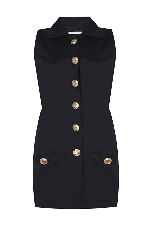 Classy Siyah Elbise - 1