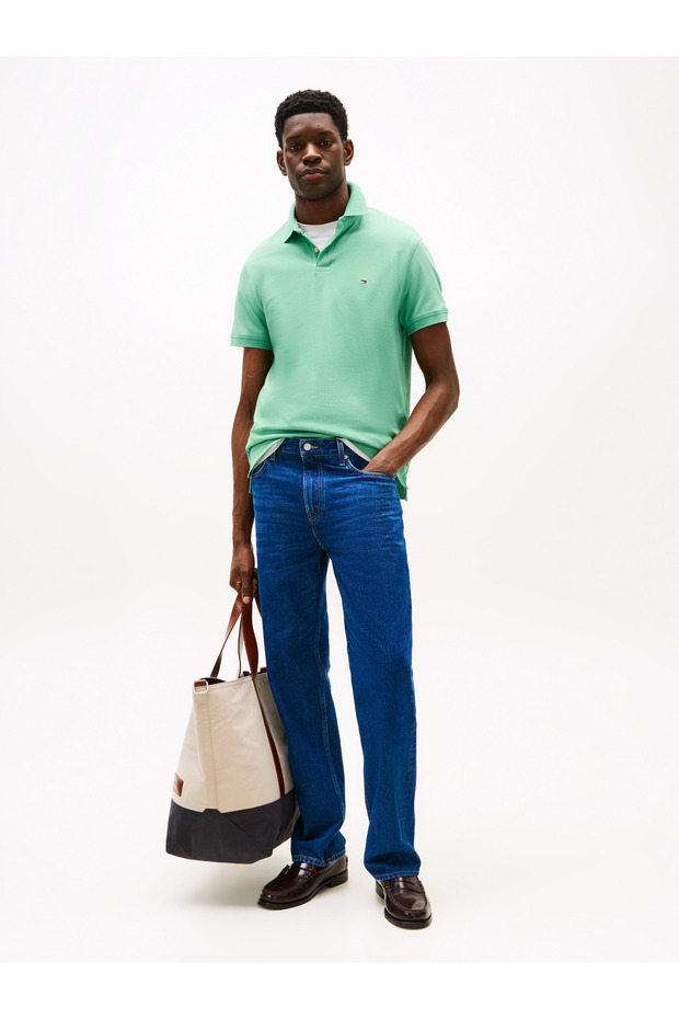 Men's Light Green Polo Neck T-Shirt Mw0Mw17770 L3J
