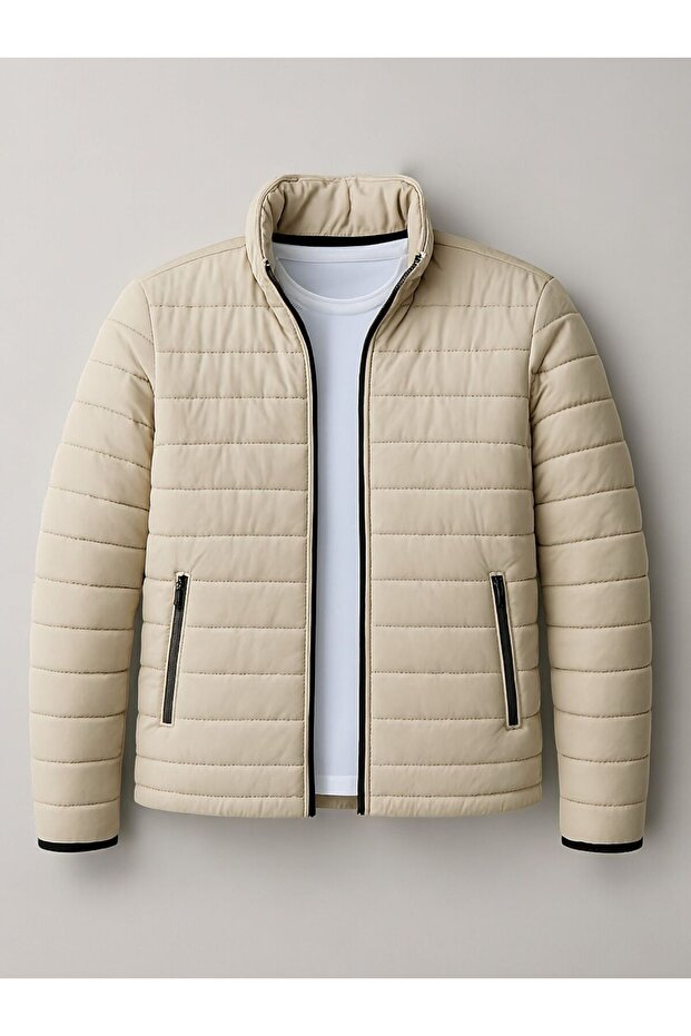 Men's Quilted Puffer Lined Jacket
