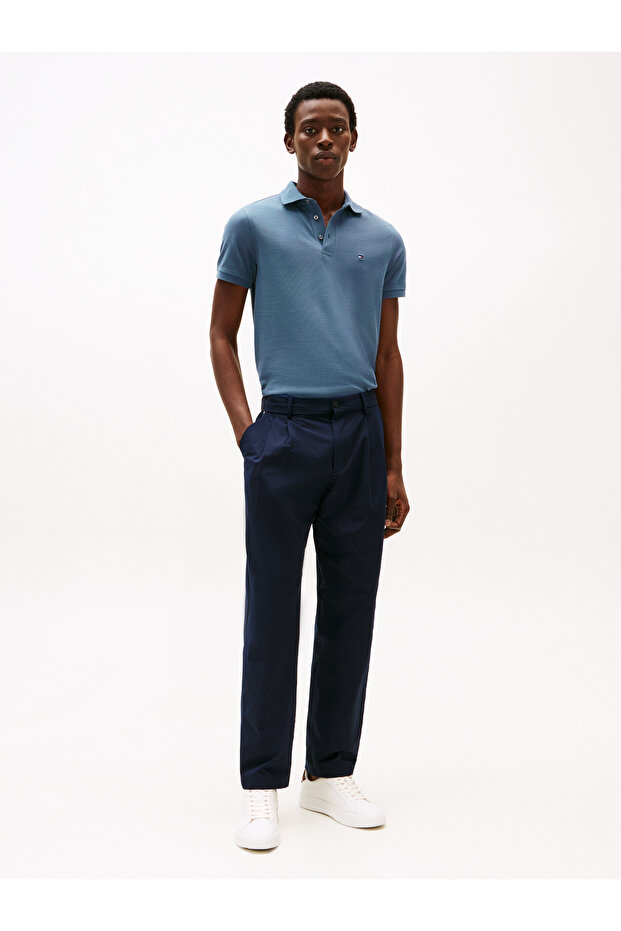 Men's 1Blue Polo Neck T-Shirt Mw0Mw17771 Dbz