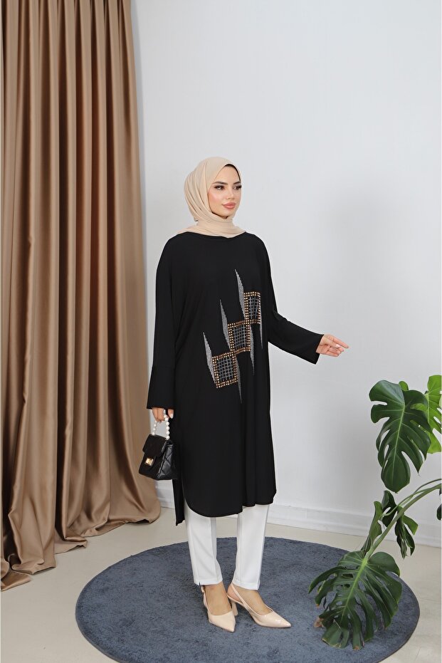 Taşlı Sandy Tunik - 3
