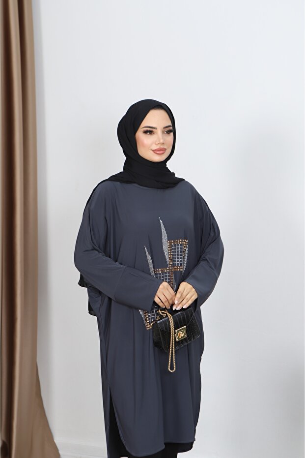 Taşlı Sandy Tunik - 4