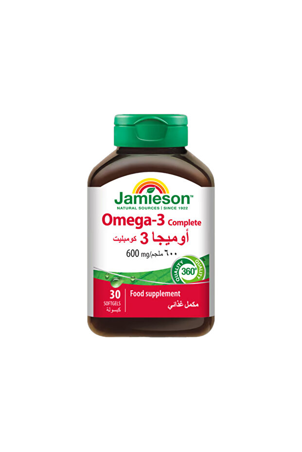 جاميسون اوميجا 3 كومبليت 30كبسولة جيلاتينية-JAMIESON OMEGA 3 COMPLETE 30SOFT GEL CAP
